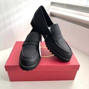 Vaneli Women's Zayna Loafer Black Leather Size 10M